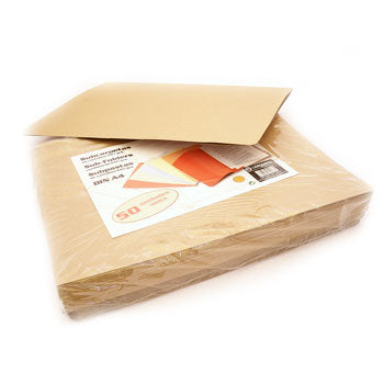 Pacotes de 50 capas de cartolina kraft 314x235mm da marca Neutral, ideal para pastas e organização de documentos.