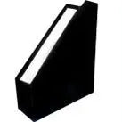 Porta revistas preto da Neutral, 30x25x8cm, organizador de papelaria com compartimentos para revistas e documentos.
