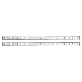Tiras adesivas reforços com furação de 297mm, pacote com 48 unidades, marca Neutral, para reforço de superfícies.