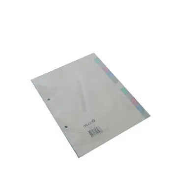 Separadores A5 em cartolina coloridos da Neutral, 12 unidades para organização de documentos e arquivos.