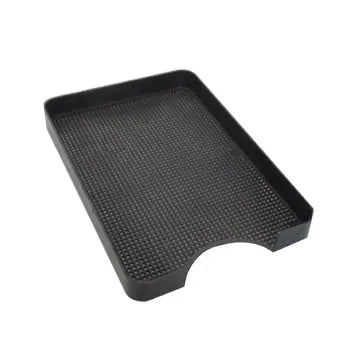 Tabuleiro de secretária com base em rede opaca preto da marca Neutral para organização de espaço de trabalho.