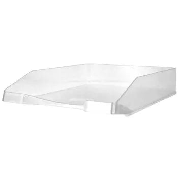 Tabuleiro transparente da Neutral para secretária, ideal para organização e estilo, com superfície lisa e design moderno.