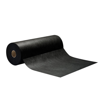 Rolo de toalhas de mesa preto da marca Neutral, 0,40x48m com pré-corte de 120cm, tecido resistente para eventos e refeições.