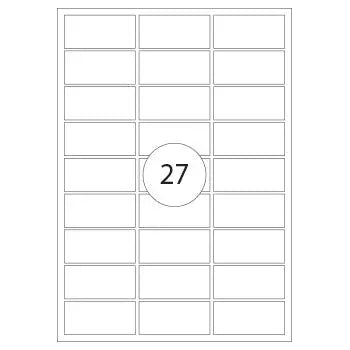 Bluepixel Equipamentos e Serviços Informáticos Lda | Etiquetas Transparentes Mate 063,5x029,6mm - 675 un, Pasta de 25 folhas Neutral Transparentes