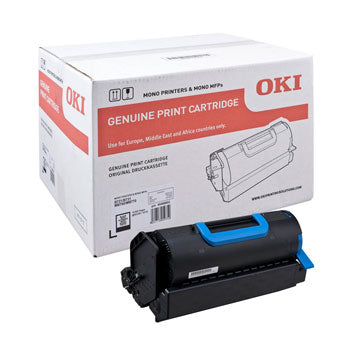 Toner e tambor preto Oki originais 45488802 para impressora, até 18.000 páginas, compatível com impressoras Oki.
