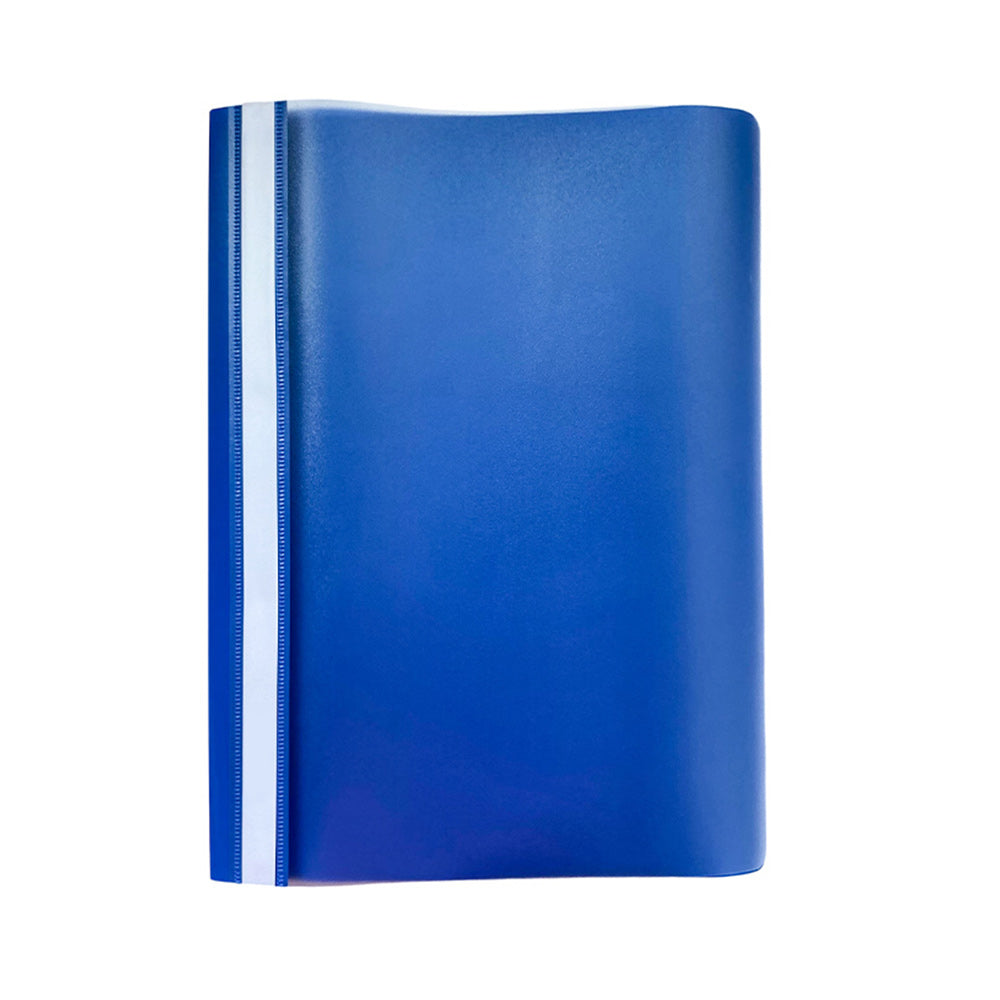 Classificador com capa transparente azul da marca Outros, para organizar documentos de forma prática e eficiente.