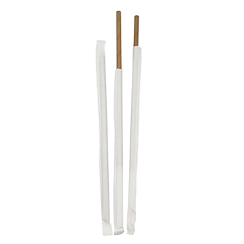 Palhinhas 20cmx6mm Papel Kraft Emb Individual 100un