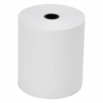 Rolo de papel térmico inverso 80x180mm, 25mm de largura, para impressoras, marca Outros, unidade.