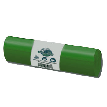 Sacos de lixo verdes de 100-120L, resistentes, 85x105cm, pacote com 20 unidades, suportam até 20kg.