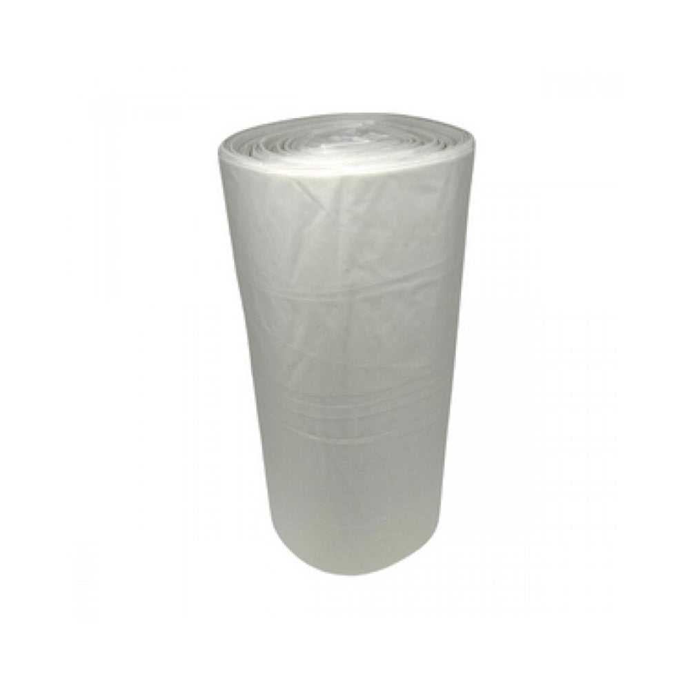 Sacos de lixo 120L transparentes, 80x120cm, 24μm, pacote com 25 unidades, feitos por Outros para descarte de resíduos.