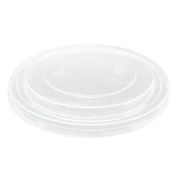 Tampas de saladeira de 15cm em PET, pacote com 50 unidades, compatíveis e com vedação perfeita, para saladeiras de alimentos.