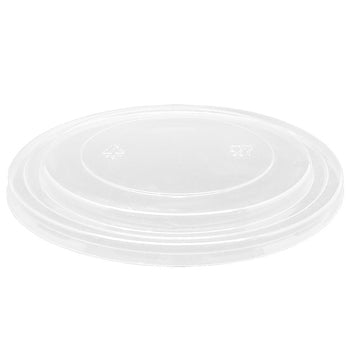 Tampas para saladeiras PET de 18,5cm, pack com 50 unidades, plástico transparente, compatíveis com saladeiras.