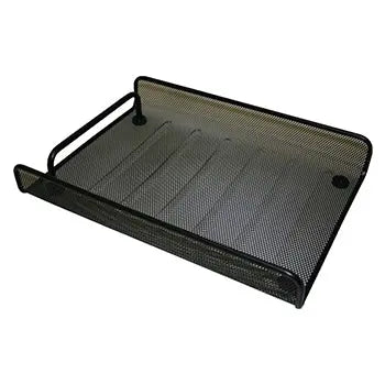 Tabuleiro para secretária em rede preto, ideal para organização, com estrutura moderna e design funcional.