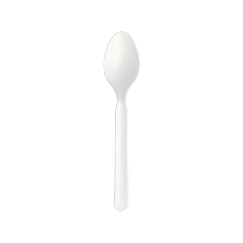 Colheres Sopa C-PLA Reutilizáveis 16cm Branco 100un