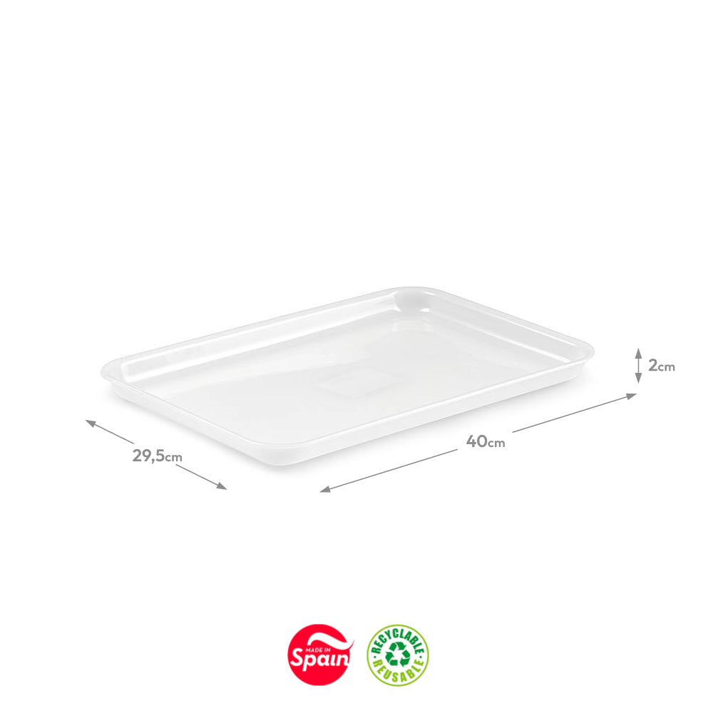 Tabuleiro Venice Grande Natural da PF, 29,5x40cm, para servir e decorar, feito de madeira natural para apresentação elegante