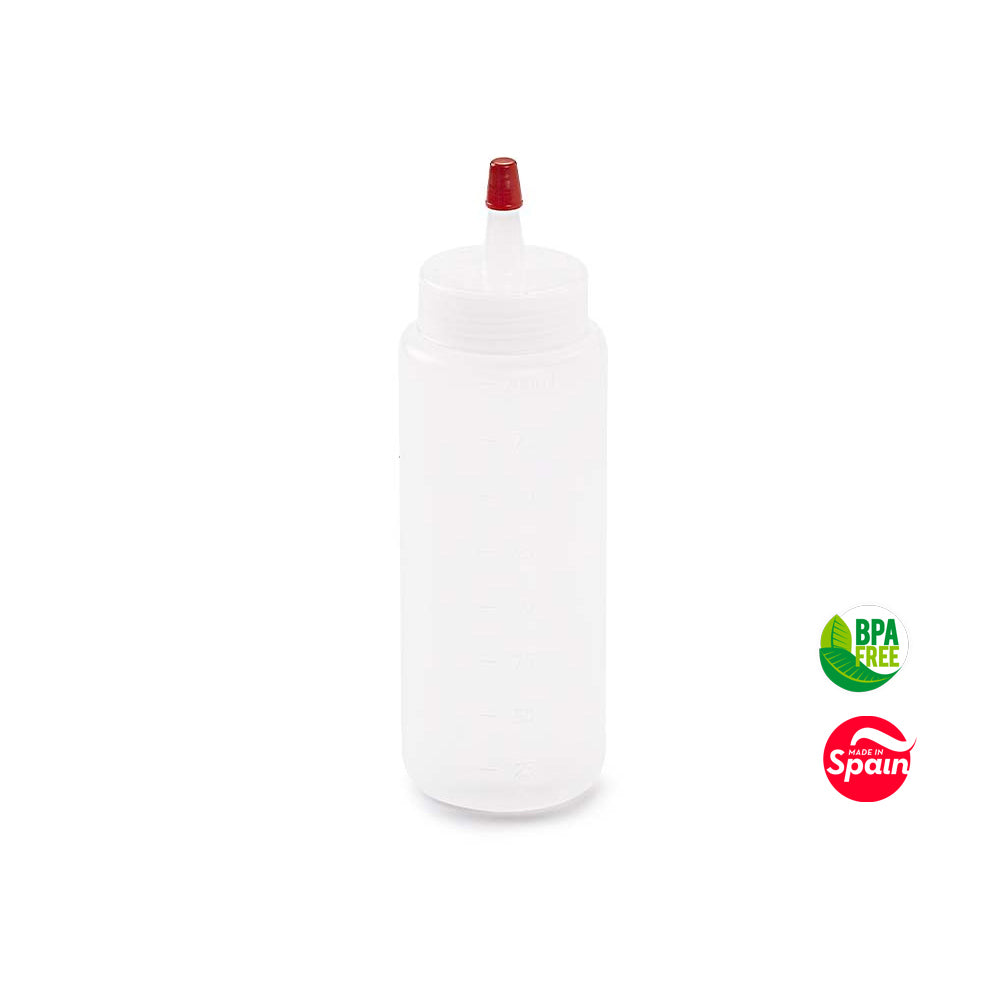 Frasco vazio de plástico para molho de 200ml da PF, recipiente transparente para armazenamento na cozinha