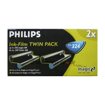 Película Philips PFA324, 2 rolos originais para impressora, capacidade para 150 páginas, compatível com impressoras Philips.