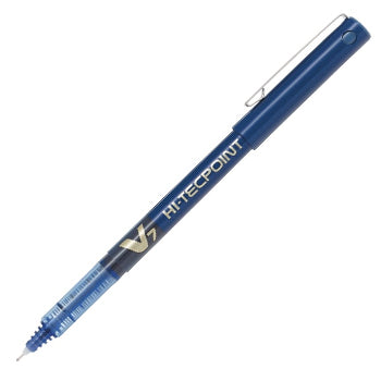 Marcador roller Pilot V7 0,7mm azul para escrever e destacar, com ponta fina e tinta vibrante em imagem de produto.