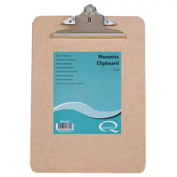 Prancheta A4 com mola metálica Q-Connect, ideal para esboços e anotações, com superfície lisa e resistente.