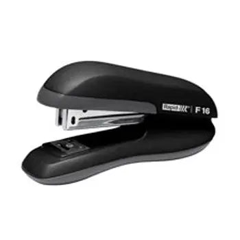 Agrafador Rapid F16 24/6 preto para até 20 folhas, com corpo compacto e design resistente para escritório.