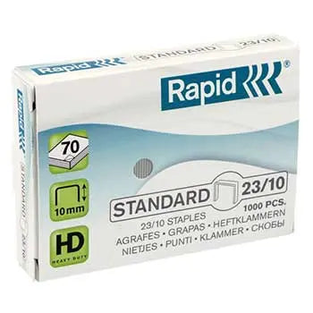 Ágarfos Rapid 23/10 (40/70) Caixa com 1000 unidades, ferramentas de agrafar para acabamento e fixação.
