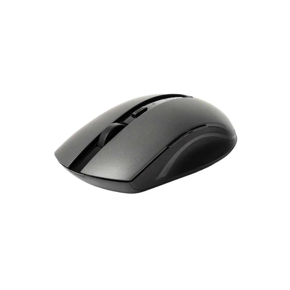 Rato sem fio Rapoo 7200M cinza escuro, com design ergonômico, alta precisão e conforto para uso diário.