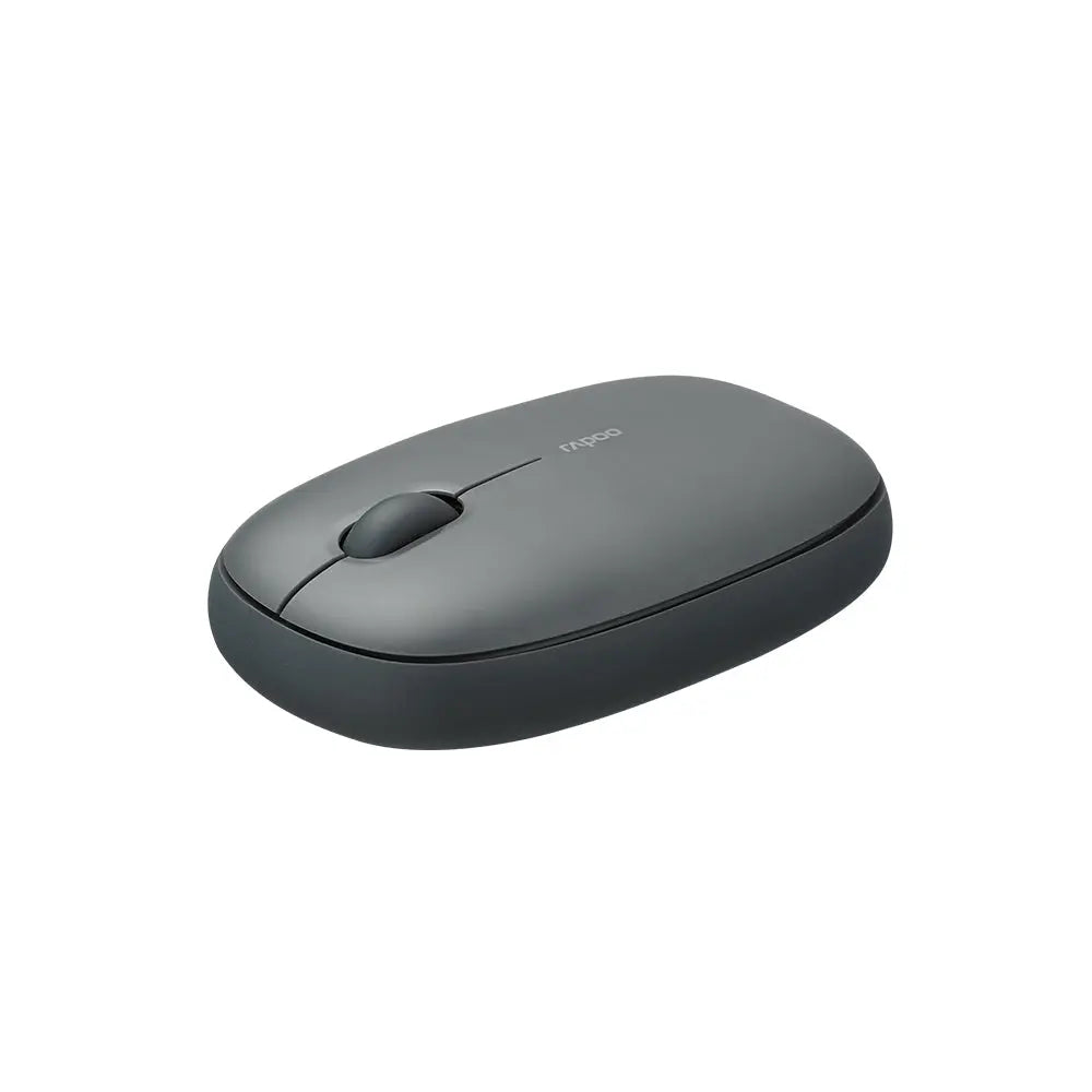 Rato sem fio silencioso Rapoo M660 cinza, mouse wireless confortável e compacto para uso diário.