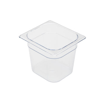 Recipiente frio Gastronorm GN1/6 Rubbermaid, 2,4L, 176x162mm, 150mm altura, ideal para conservas e armazenamento de alimentos