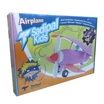 Kit de montagem Sadipal Kids Avião, conjunto educativo com peças coloridas para montar um avião infantil.