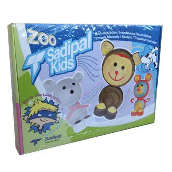 Conjunto de montagem Sadipal Kids Zoo, kit de brinquedo educativo com peças coloridas para montar animais do zoológico.