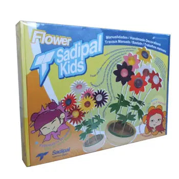 Kit de montagem Sadipal Kids Flower, conjunto educativo para crianças com peças coloridas para montar e brincar.