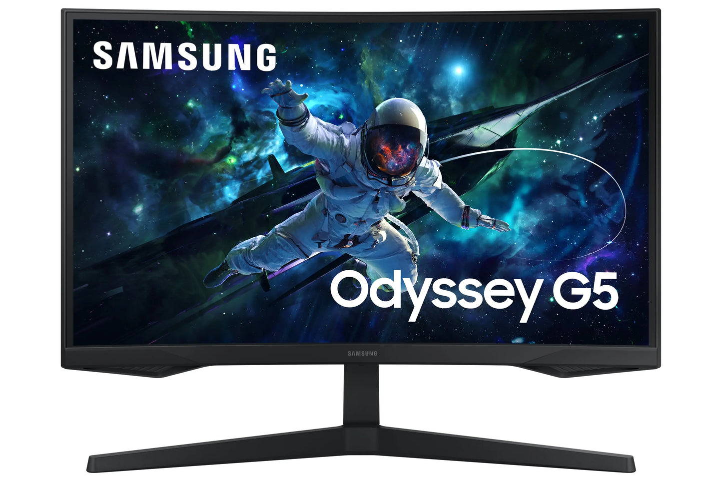 Monitor Samsung 27" curvo VA para consumo e gaming, com taxa de atualização 165Hz e suporte HDR10.