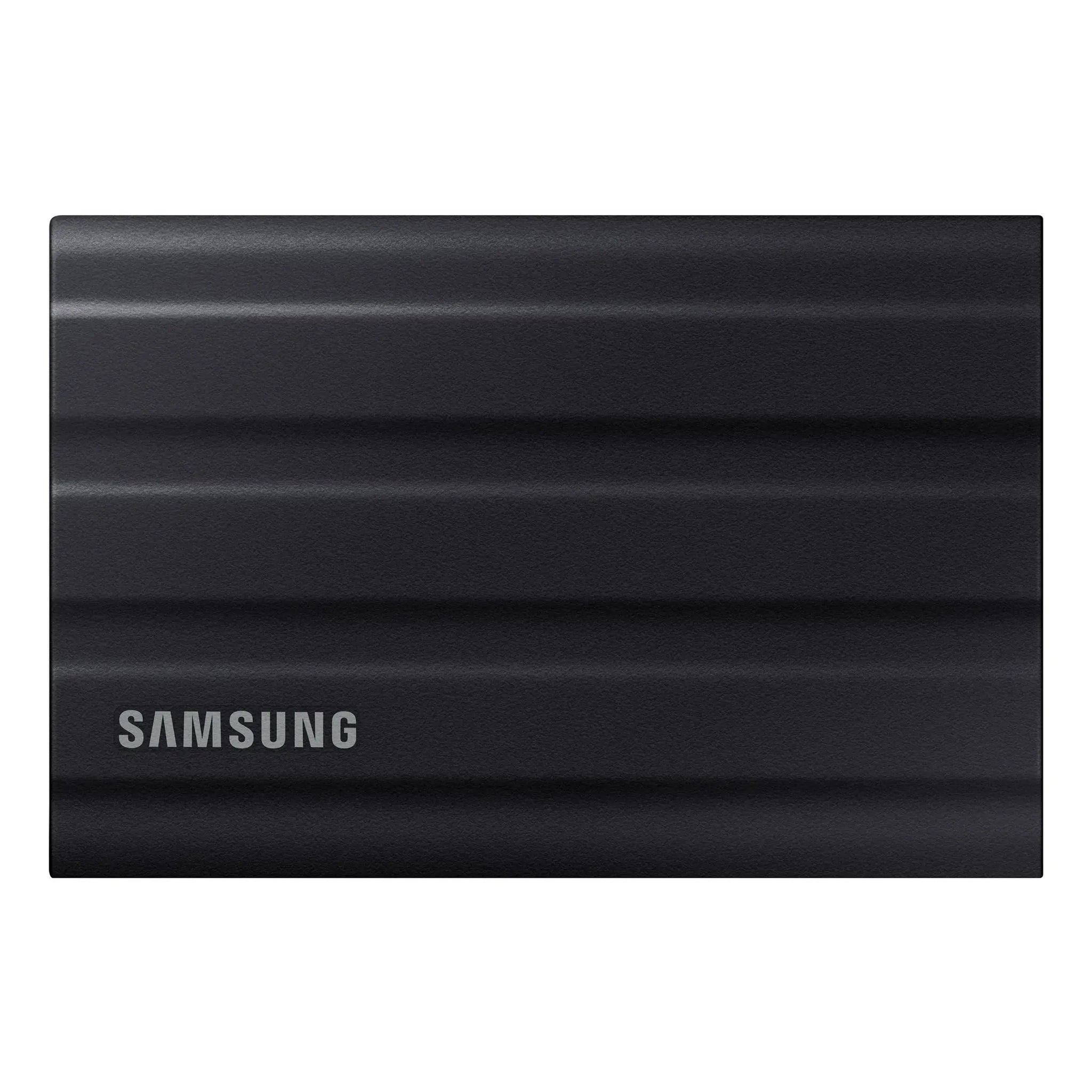 SSD externo Samsung T7 Shield de 1TB com design resistente, proteção IP65 e alta velocidade de transferência de dados.
