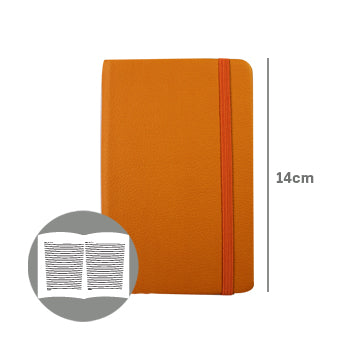 Bluepixel Equipamentos e Serviços Informáticos Lda | Bloco de Notas Pautado 14x9cm Semi Pele Amarelo - 116 Folhas SmartD Blocos Capa Dura