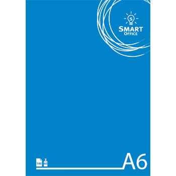 Bloco de notas A6 liso Smart Office da SmartD com 100 folhas, blocos colados e capa simples.