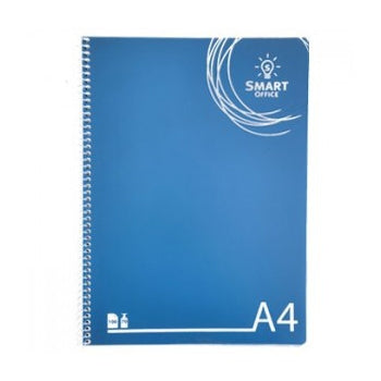 Caderno espiral A4 quadriculado da SmartD, capa de plástico PP, com 1 unidade. Ideal para anotações e estudos.