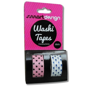 Bluepixel Equipamentos e Serviços Informáticos Lda | Fita Washi Tape Decorativa com Bolinhas - Kit Com 2 Unidades SmartD Fitas