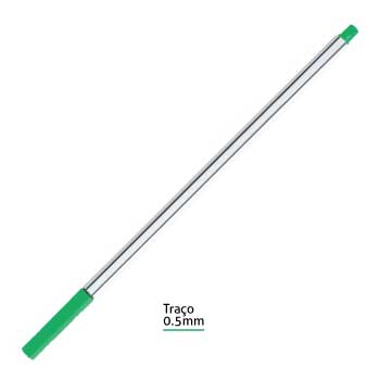 Pacote com 12 marcadores finos SmartD Fineliner 0,5mm verdes, ideal para escrita e desenho detalhado.