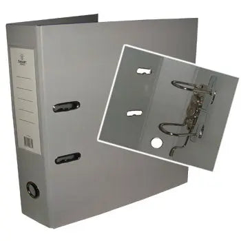 Pasta arquivo de polipropileno cinza da SmartD, tamanho 310x285 cm, ideal para organização e arquivamento de documentos.