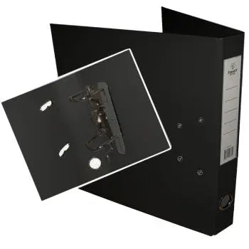 Pasta de arquivo SmartD em polipropileno preto, tamanho 310x285cm, com aba para organização de documentos.