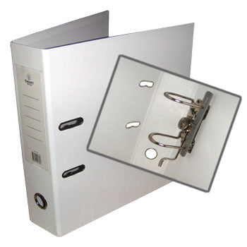 Pasta de arquivo em polipropileno branco, tamanho 310x285mm, marca SmartD, com aba lateral para armazenamento organizado.