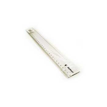 Régua de plástico cristal SmartD de 30cm, ferramenta de medição precisa, visualizada na imagem.