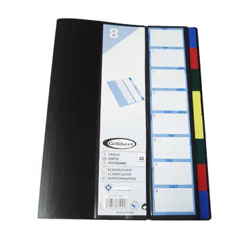 Classificador de papel PP A4 com elástico preto da Smead, ideal para organização e proteção de documentos.