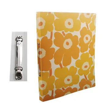 Pasta arquivo Marimekko com 2 argolas amarelas, tamanho 310x240mm, fabricada pela Smead, para organização de documentos.