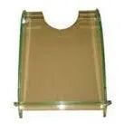 Tabuleiro de secretária transparente com base de cristal verde, da marca Smead, para organização de escritório.
