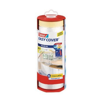 Película de isolamento Tesa Easy Cover Premium, 260cm x 17m, com desenrolador para proteção térmica e acústica.