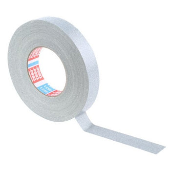 Fita adesiva de tecido cinza Tesa, 50mm x 25m, resistente e reparadora para diversas aplicações.
