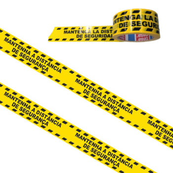 Fita adesiva PVC Tesa de 50mm x 33m para sinalização, vedação e segurança, com embalagem na imagem.