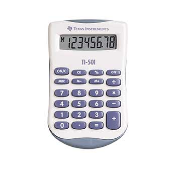 Bluepixel Equipamentos e Serviços Informáticos Lda | Calculadora Secretária Texas TI 501 8 Dígitos para Escritório Texas Secretária