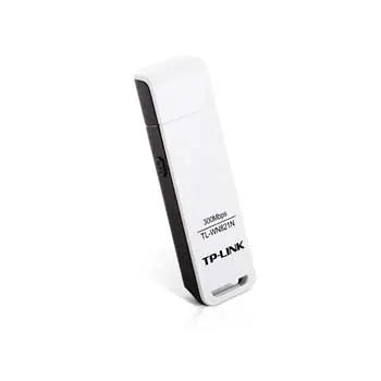 Adaptador Wi-Fi USB-A TP-Link N300 de 300Mbps, dispositivo de conexão rápida para computadores com porta USB-A.